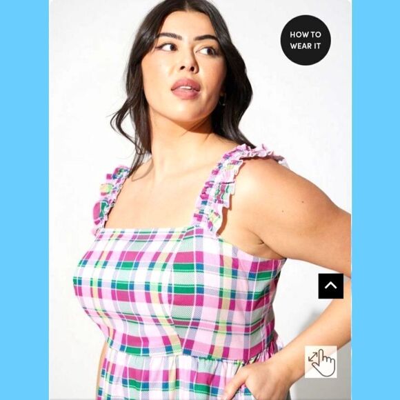 TorridāPlus Size Mini PoplināTierd Ruffle Strapādress 2X - Picture 11 of 17